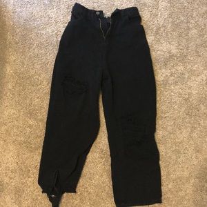 Black ripped jeans